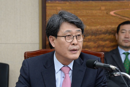 지난 3월14일 민주평화당이 전북도의회 세미나실에서 '제16차 최고위원-국회의원 연석회의'를 연 가운데 김광수 국회의원이 발언하고 있다.